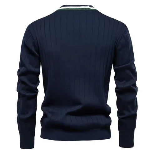 Men’s V-Neck Knit Sweater